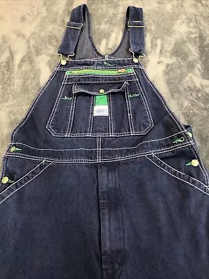 Liberty Overalls Mens 36x34 Blue Carpenter Bib Style Workwear Comfort Relaxed • $29.99