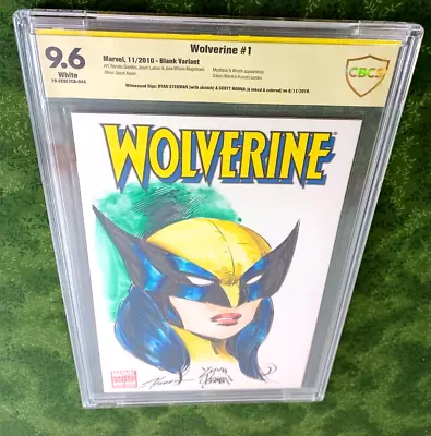 WOLVERINE 1 CBCS 9.6 SS: RYAN STEGMAN X-23 Sketch & Inked/ Colored SCOTT HANNA!! • $549.95