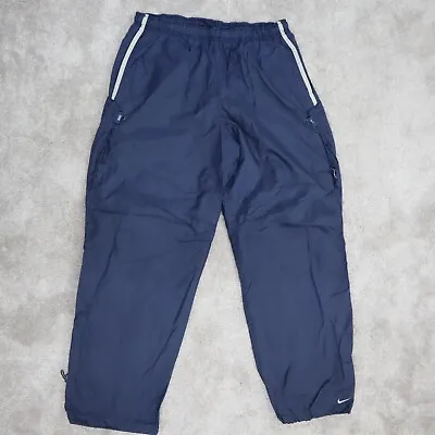 $6.99 • Buy Nike Track Pants Mens Size Large Purple Elastic Blend Athletic Sports Pants Logo