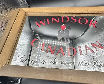 Vintage Windsor Canadian Whiskey Advertising Mirror Mirror Dynamics Mountie • $24