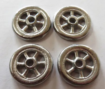 4 Cast Metal  Spoke Wheels  For Arcade Toy 7/8  Diameter Cheaper By 4  • $16.25