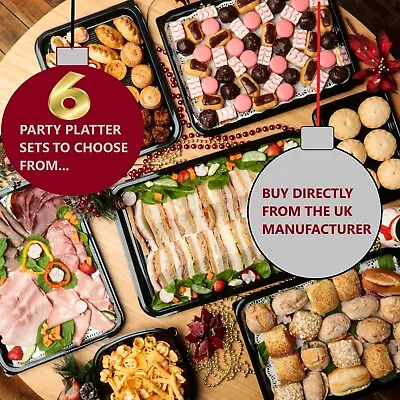 £13.75 • Buy Reusable Plastic Party Platters & Lids - Different Sets For Every Occassion !