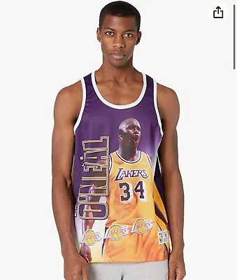 Mitchell & Ness NBA Lakers Shaquille O'Neal Jersey Tank Size Large New Mens • $1.99