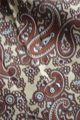 Vintage Brown Cravat With Paisley Pattern • £4.49