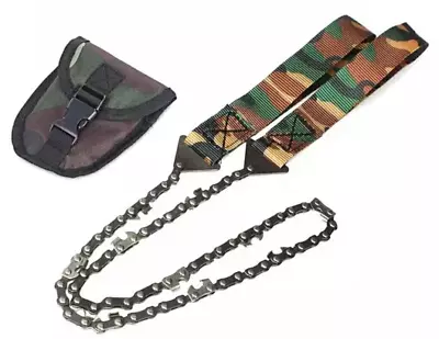 Pocket Chainsaw Portable Cutting Manual Hand Saw Camp Hike Bug Out Survival Camo • $11.95