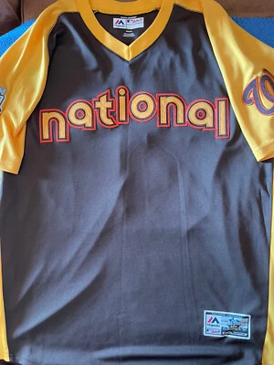 $28 • Buy Daniel Murphy Nationals Allstar 2016 Size Large 48 Majestic Jersey