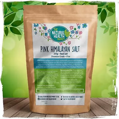 Pink Himalayan Salt 100% Pure Natural Rock Salt 80+ Minerals And Elements • £5.99