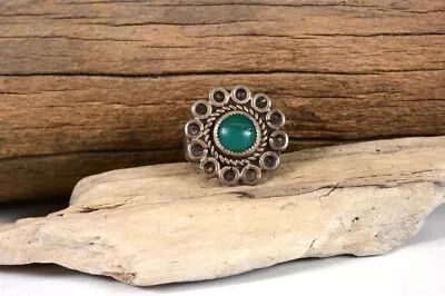 Vintage Navajo Sterling Silver And Turquoise Ring • $55