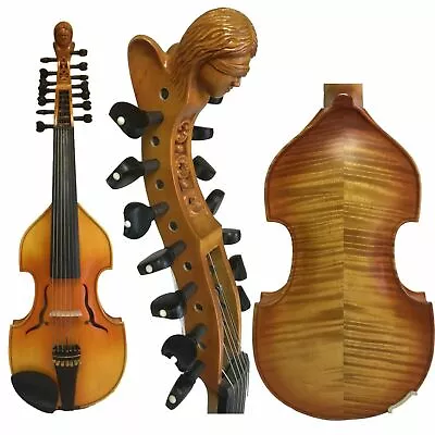 Baroque Professional Master 7×7 Strings 16  Viola D'Amore Carved Angel Scroll • $1299