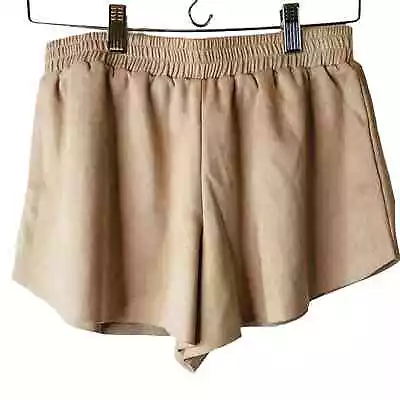  Shorts David Lerner NY Women's Size S Tan Waist 26 Micro Suede Raw Edge  • $29.95