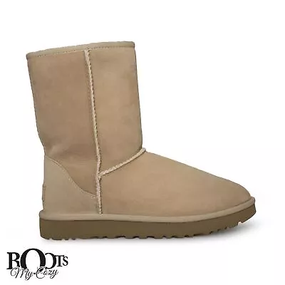 Ugg Classic Ii Short Sand Suede Sheepskin Women`s Boots Size Us 9/uk 7.5 New • $109.99