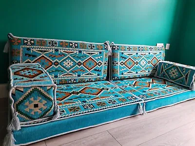 Stunning Arabic Floor Sofa Set Blue Majlis • £299
