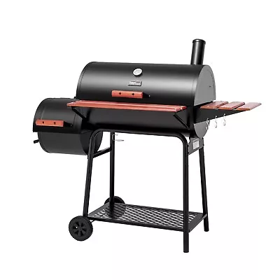 Royal Gourmet Charcoal Grill W/ Offset Smoker Wood-Painted Side & Front Table • $159.99