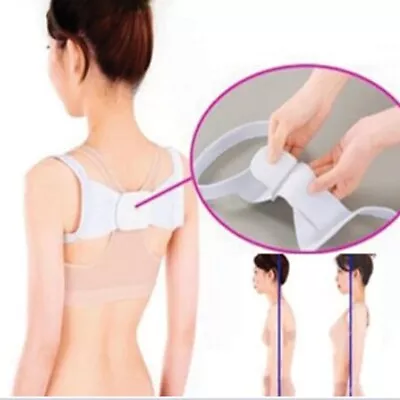 Back Posture Corrector Upper Back Shoulder Support Brace For Men Women LLV • £6.64