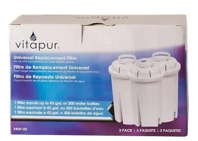 Vitapur VRUF-03 3 Pack Universal Replacement Filter • $20