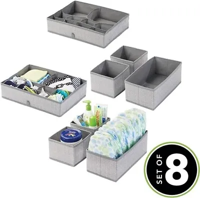 Set Of 8 Children's Room Storage Boxes Fabric Storage Bins Made For The Nursery • £12.99