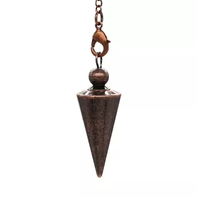 Metal Copper Pendulum Pendant For Dowsing Cone Pyramid Pendule Reiki Divination • $2.34