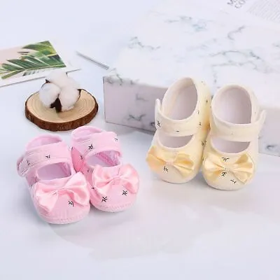 Baby Girls Toddlers Soft Sole Christening Pram Shoes Casual Slippers Sandals UK • £4.85