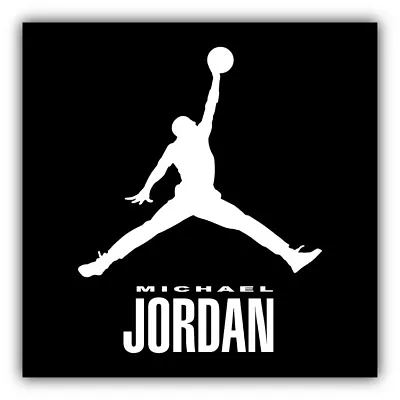 Michael Jordan NBA Basketball Black Car Bumper Sticker - 9'' 12'' Or 14'' • $11.99