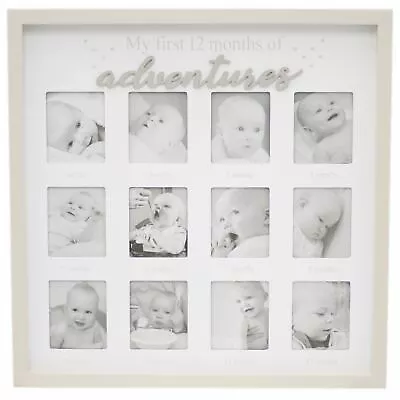 Baby My First Year Photo Frame | Newborn 12 Aperture Multi Picture Frame • £19.99