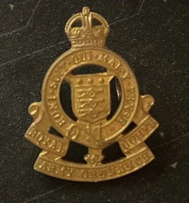 Royal Army Ordinance Corps  “Honi Soit Qui Mal Y Pense” Cap Badge/slide • £9.99