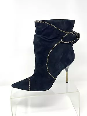 Miss Sixty Woman's Black Suede Booties Sz 9 • $59