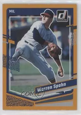 2023 Panini Donruss Holo Orange Warren Spahn #237 HOF • $2.24