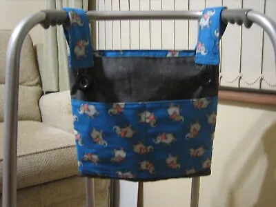 Walking/zimmer Frame Bag With 4 Pockets - Grey/elephants • £11.50