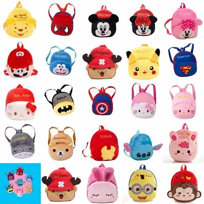 £7.63 • Buy Child Kids Toddler Boys Girls Cartoon Plush Backpack Rucksack Nursery School Bag