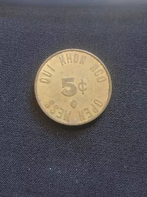 Rare Vintage 5 Cent Qui Nhon NCO Open Mess MPC Token South Vietnam  • $39.99