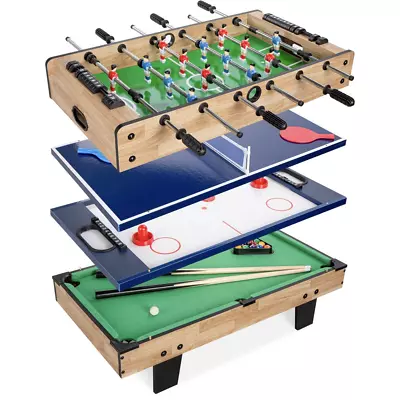 4 In 1 Multi Game Hockey Table Tennis Foosball Table Kids Billiard Gift Home US • $107.99