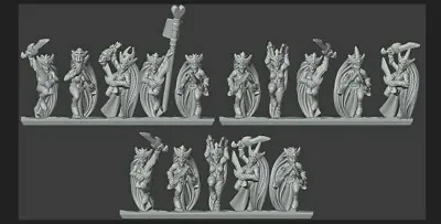 Dark Elf Witch Elves 10mm Detailed Miniatures Oldhammer Warmaster Kings Of War • £7