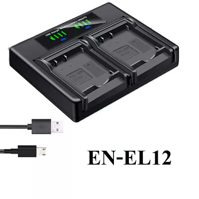 USB Battery Charger For Nikon EN-EL12 MH-65 Nikon KeyMission 170 360 • $10.99