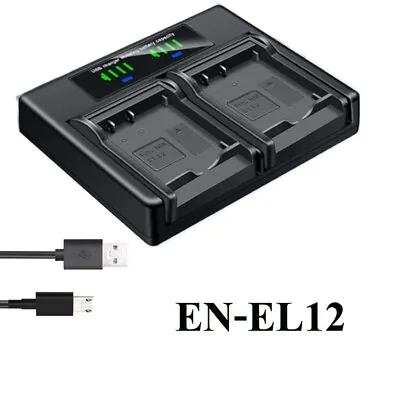 USB Battery Charger For Nikon EN-EL12 MH65 Coolpix A900 AW100 AW110 AW120 AW130 • $10.99