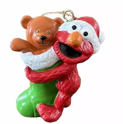 Kurt Adler Sesame Street Holiday Ornament Elmo Hugging Bear Stocking- No Box • $10