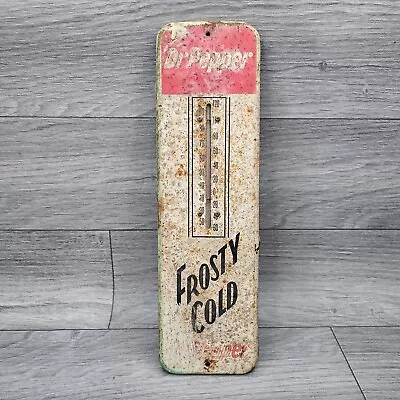 Vintage Dr Pepper Frosty Cold Thermometer Sign  15.5  X 4.5   • $289.99