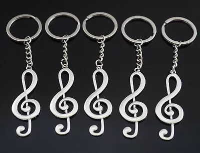 5x PCS Treble Clef Keychain Violin Guitar Piano Musical Note Gift Music Teacher • $13.99