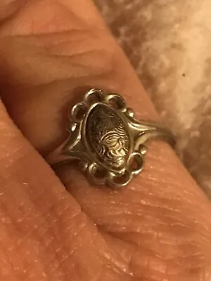 Vintage Estate Find Silver Engraved Pinky Ring • $45