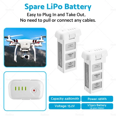 $114.43 • Buy 15.2V 68.4Wh Spare LiPo Battery Suitable For DJI Phantom 3P/3S/3A/3SE Pro Drone