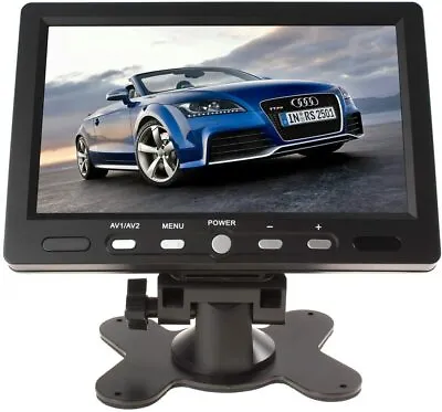 7 Inch HD 800 X 480 HDMI VGA Color TFT LCD Vehicle Car Rear View Monitor Gaming • £80.39