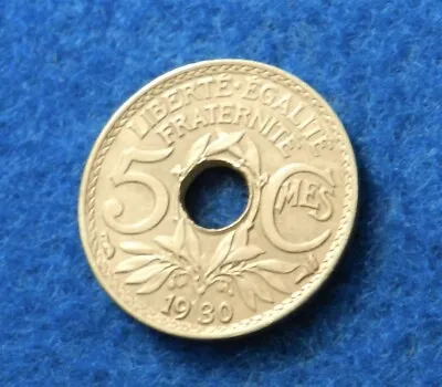 1930 France 5 Centimes - Very Nice Coin - See Pictures • $6