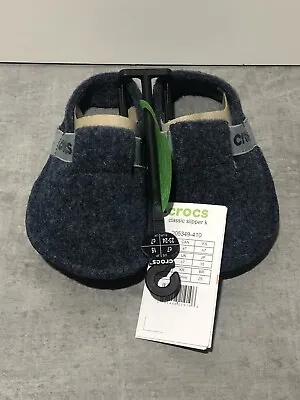 Crocs Classic Slipper K Brand New Child Size C7 UK Navy Relaxed Fit • £12.95
