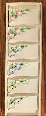 Shafford Porcelain Vintage Place Card Holders Personalize Set Of 6 Floral In Box • $12.50