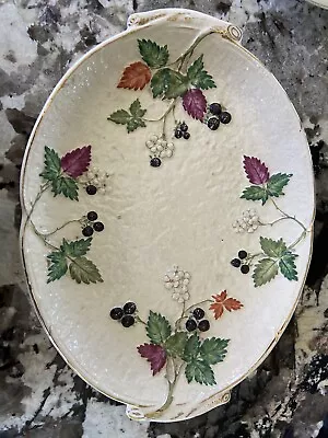 1880s Haynes Antique Pottery American Majolica Blackberry Platter Plate • $40