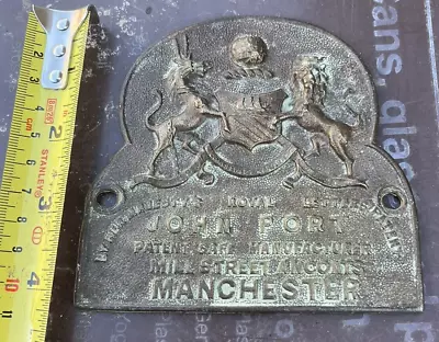 £22.99 • Buy John Port.mill Street Ancoats Manchester  Brass Safe Plaque