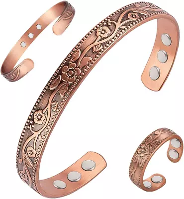 Vicmag Copper Bracelet For Men Women Magnetic Magnet Brazaletes 100% Solid Pure • $14.67