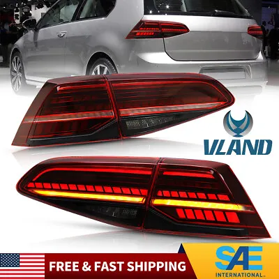 VLAND LED Tail Lights For Volkswagen VW Golf 7 MK7 MK7.5 2013-2019 2015 2016 • $189.99