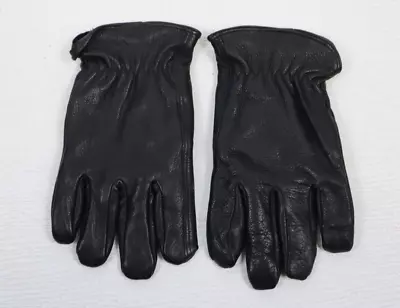 Men's Black American Deerskin Leather Gloves Size L • $12.59