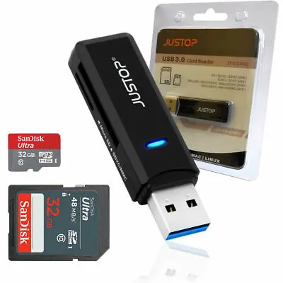 £3.95 • Buy USB 3.0 SD Memory Card Reader High Speed SDHC SDXC MMC Micro SD Mobile T-FLASH