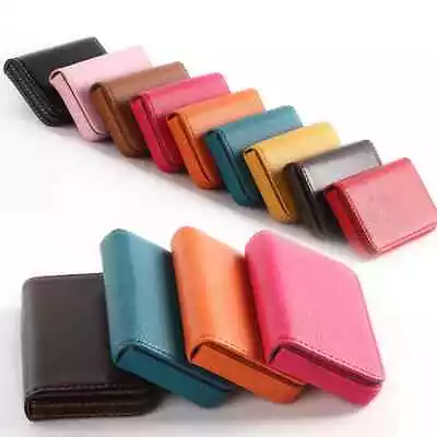 Professional Pocket Business Credit Card Holder Magnetic Buckle PU Leather • $7.83
